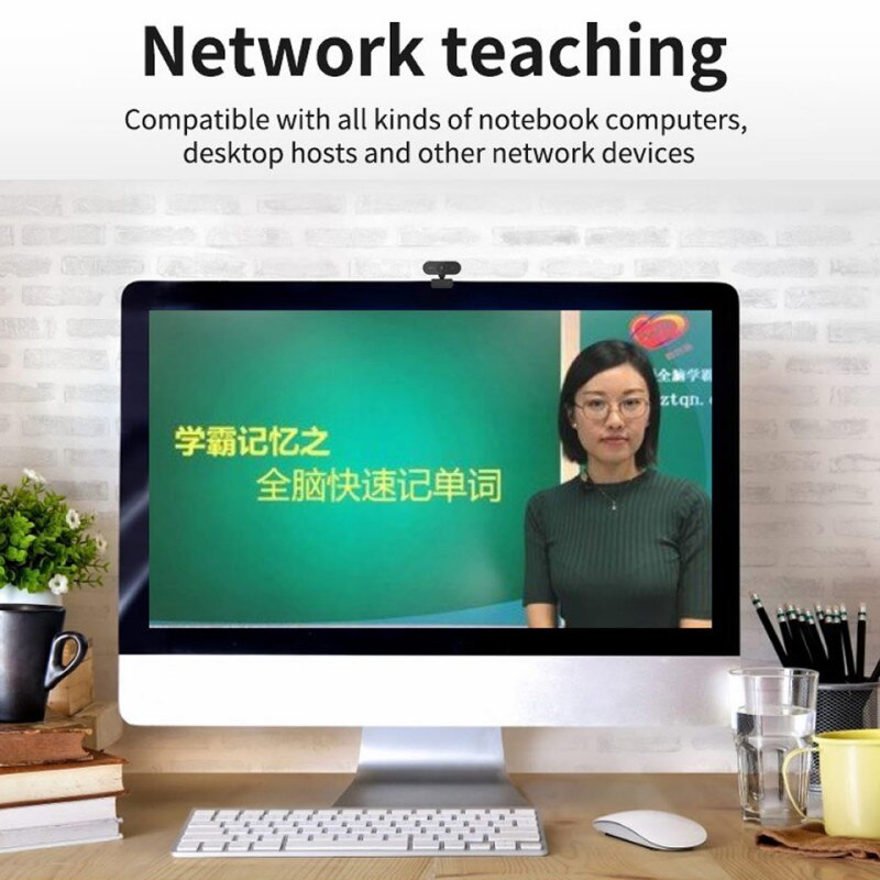 Mini Computer PC HD 1080P WebCamera With Microphone Rotatable Cameras For Live Broadcast Video Conference Work