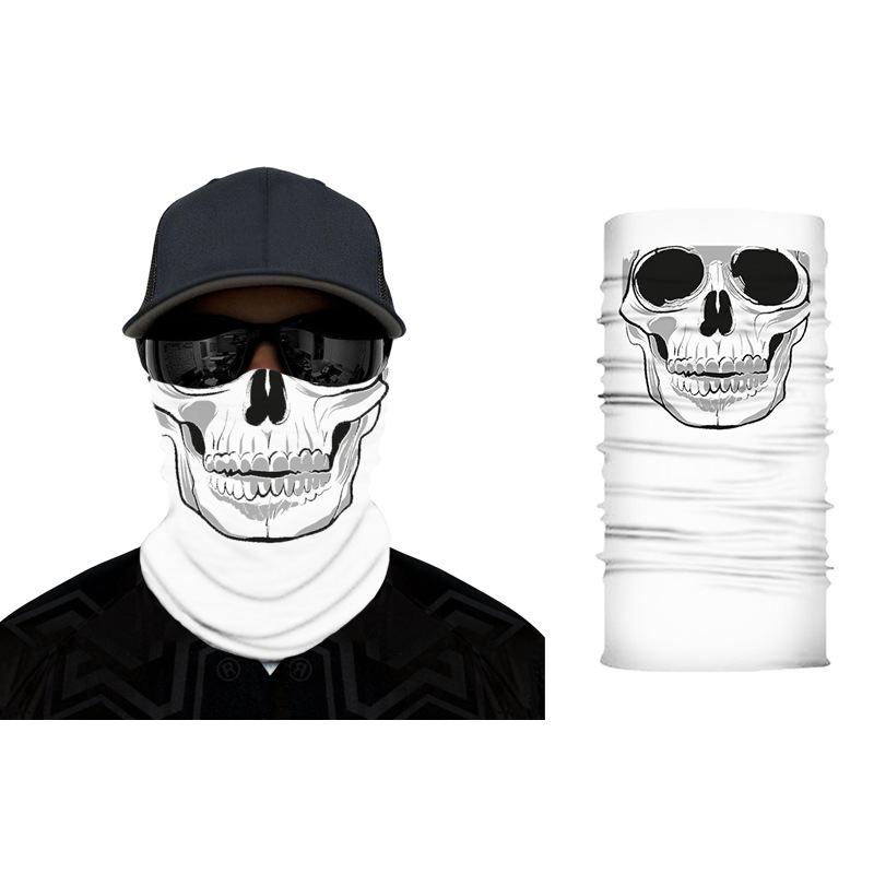 Szalik Komin Washable Reusable Skull Bandana Face Mask Outdoor Sports Skull Scarf Magic Seamless Mask Mouth Face Mask: MZ0117