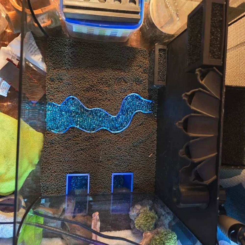 Divisor de grava para pecera, decoración para acuarios y terrarios, cueva de acuario