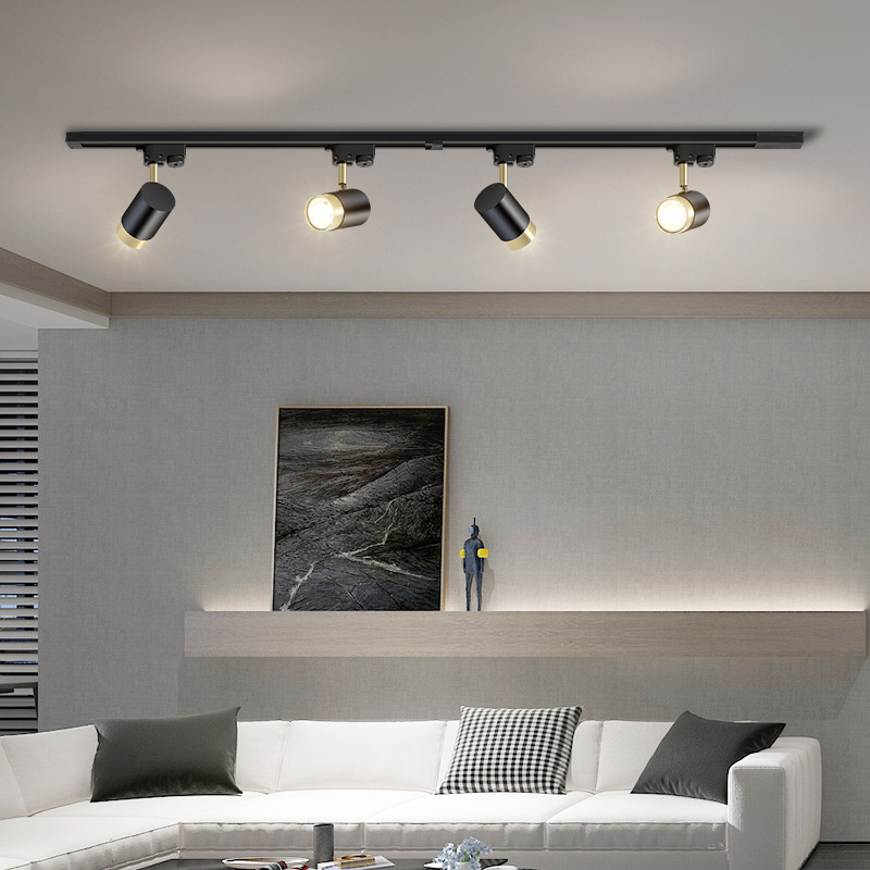 GU10 LED Ceiling Light Spotlight House Decoration Corridor Track Lamp Angles Adjustable Decor Rail Ceiling Lamp Lighting Fixture