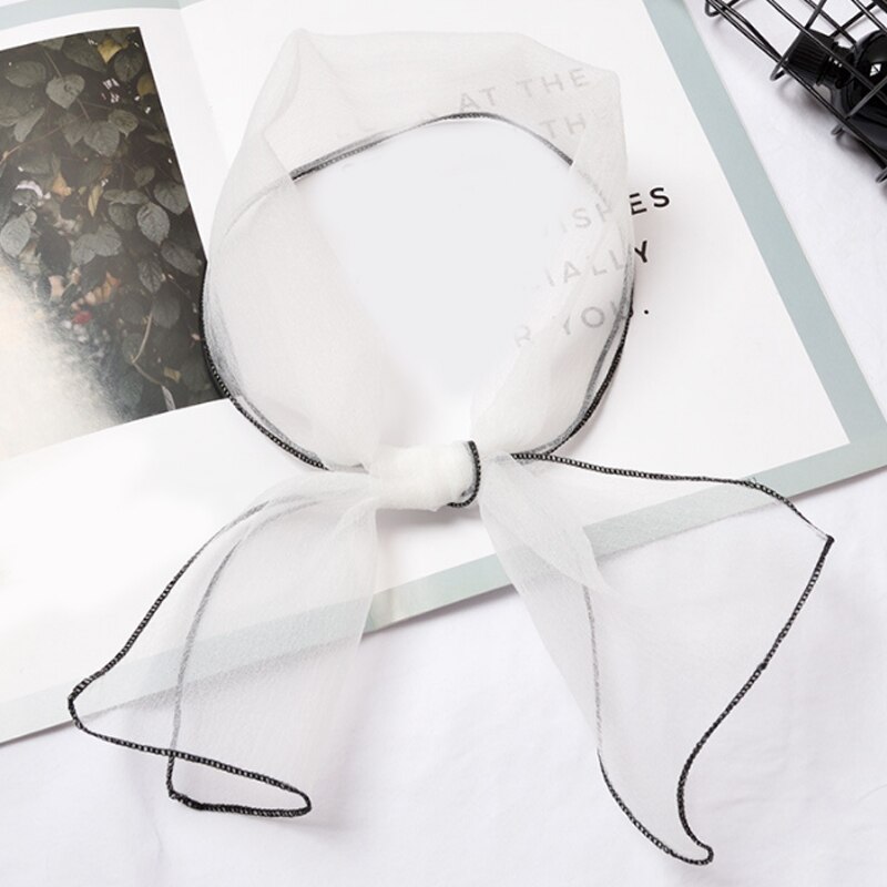 Solid Organza Women scarves Clothing Accessories Candy Color Korean Women Ladies Newest Magic Super Thin Scarves: White