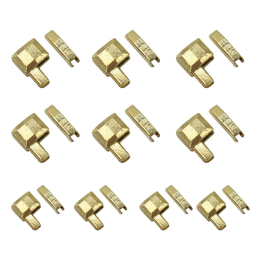 10 Sets Metalen Reparatie Rits Open Einde Rits Stopper Open End Naaien Accessoires Rits M5T9 Diy Voor Kleding: golden