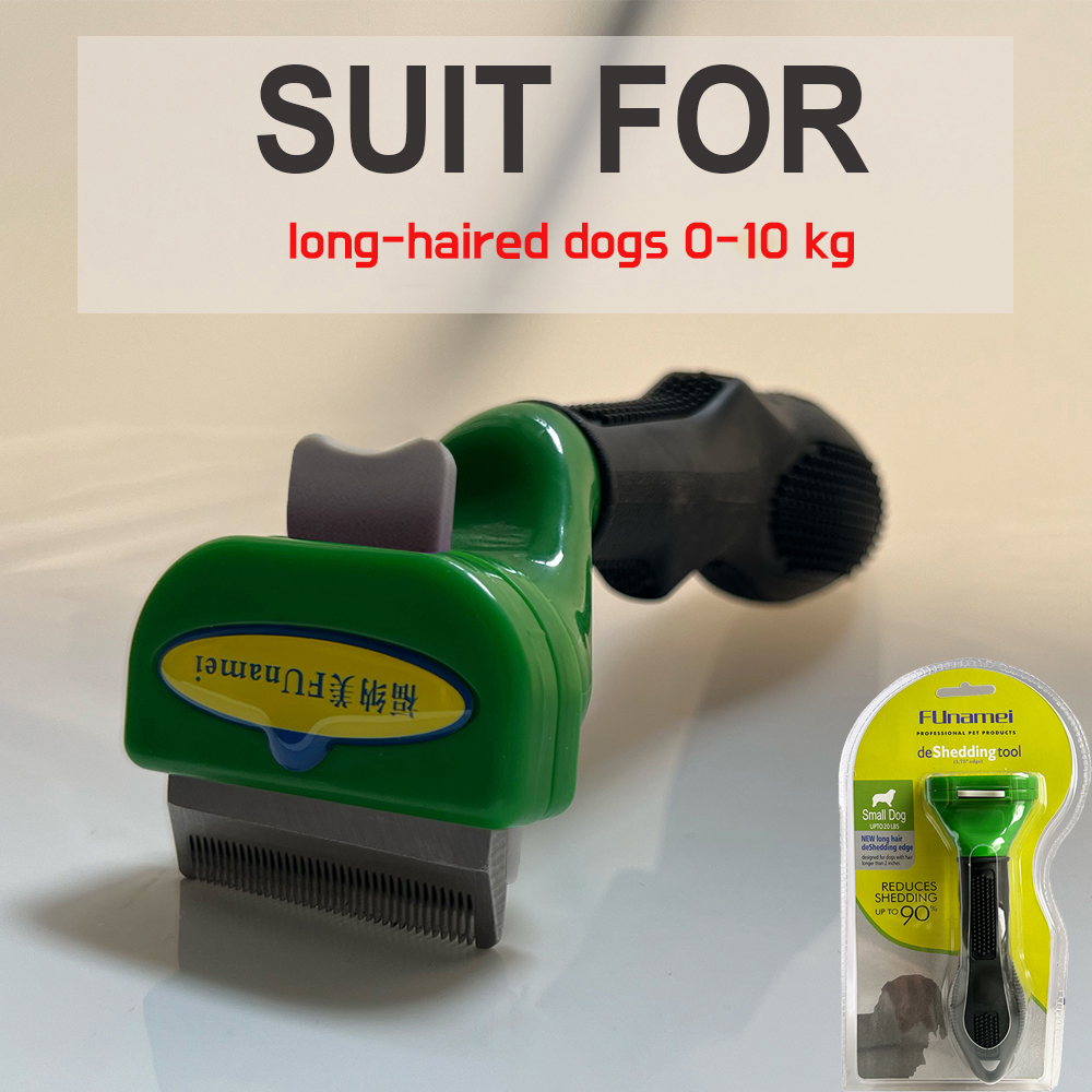 Lang haar kattenborstel Huisdieren Deshedding Tool voor honden Katten, korte kattenkam Hond ontharingsborstel Pet Grooming Bont Dematting Brush: Goud