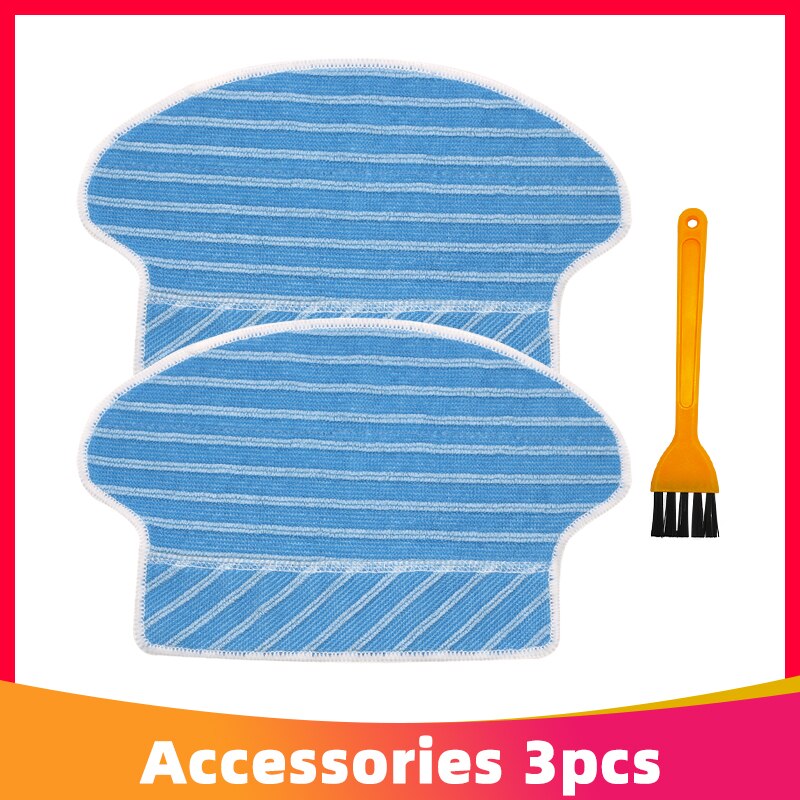 Brush + Filter + Mop Cloth for Proscenic 780T 790T Robotic Vacuum Cleaner Replacement Parts Kits Main Side Brush Hepa Filter: Set 8