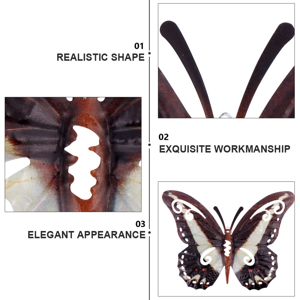 Metal Wall Decor Outdoor Indoor Art Sculpture Hanging Decor (Black)