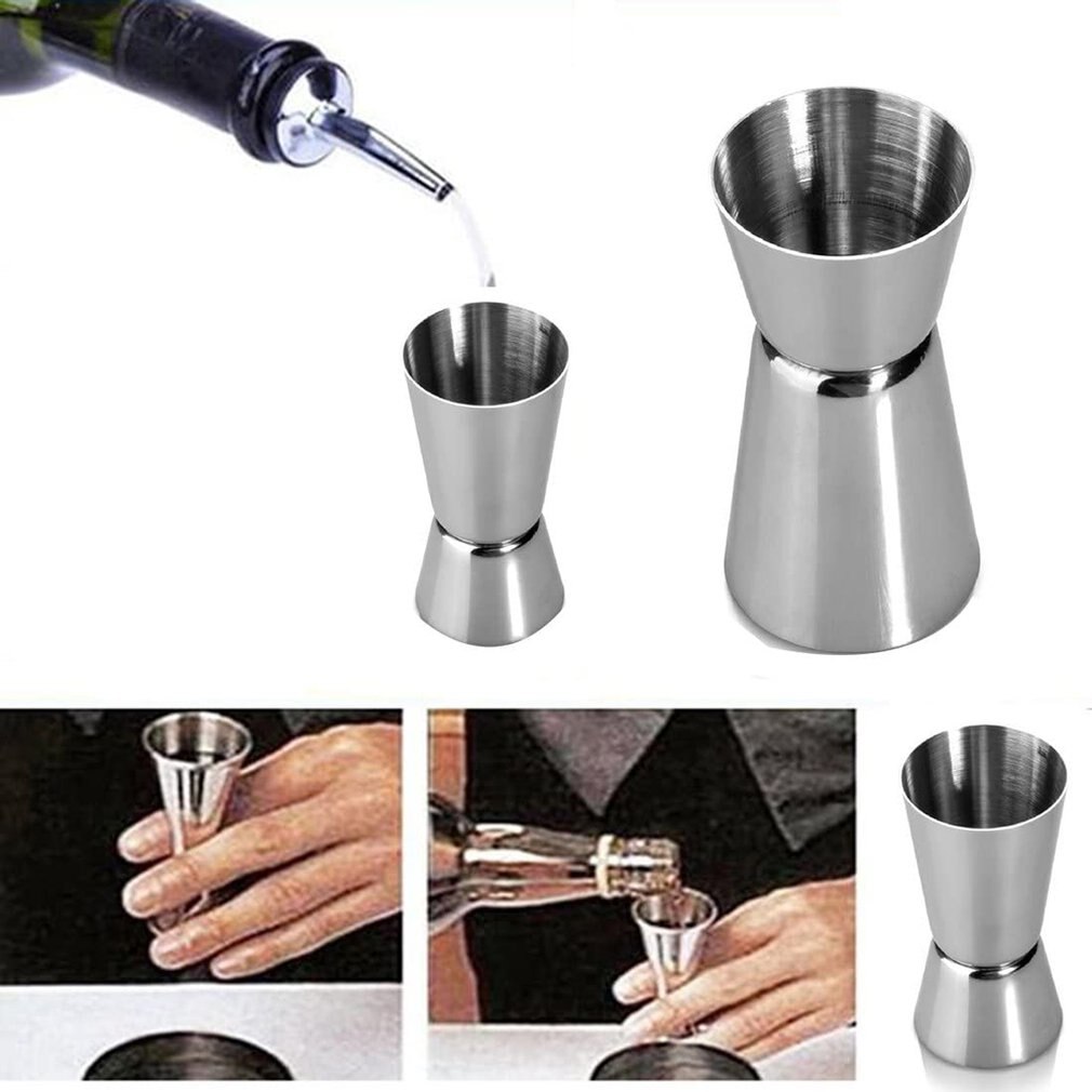 Stainless steel wine measurer double head measuring cup practical wine glass ounce cup mixology measuring cups