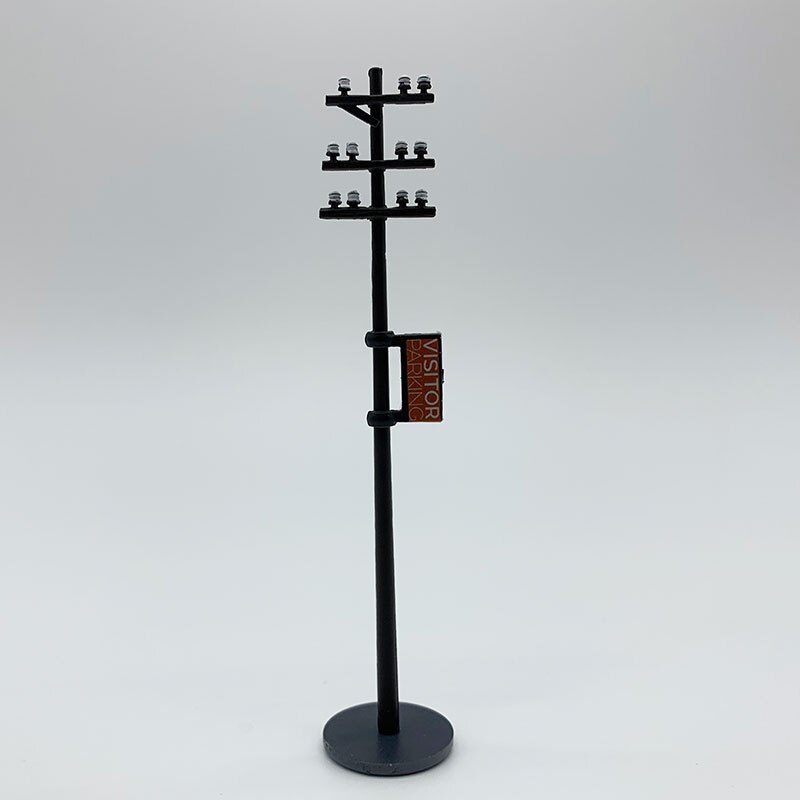 1:87 power line pole,OO/HO scale utility pole,model railroad layout, model trains, model rail ways