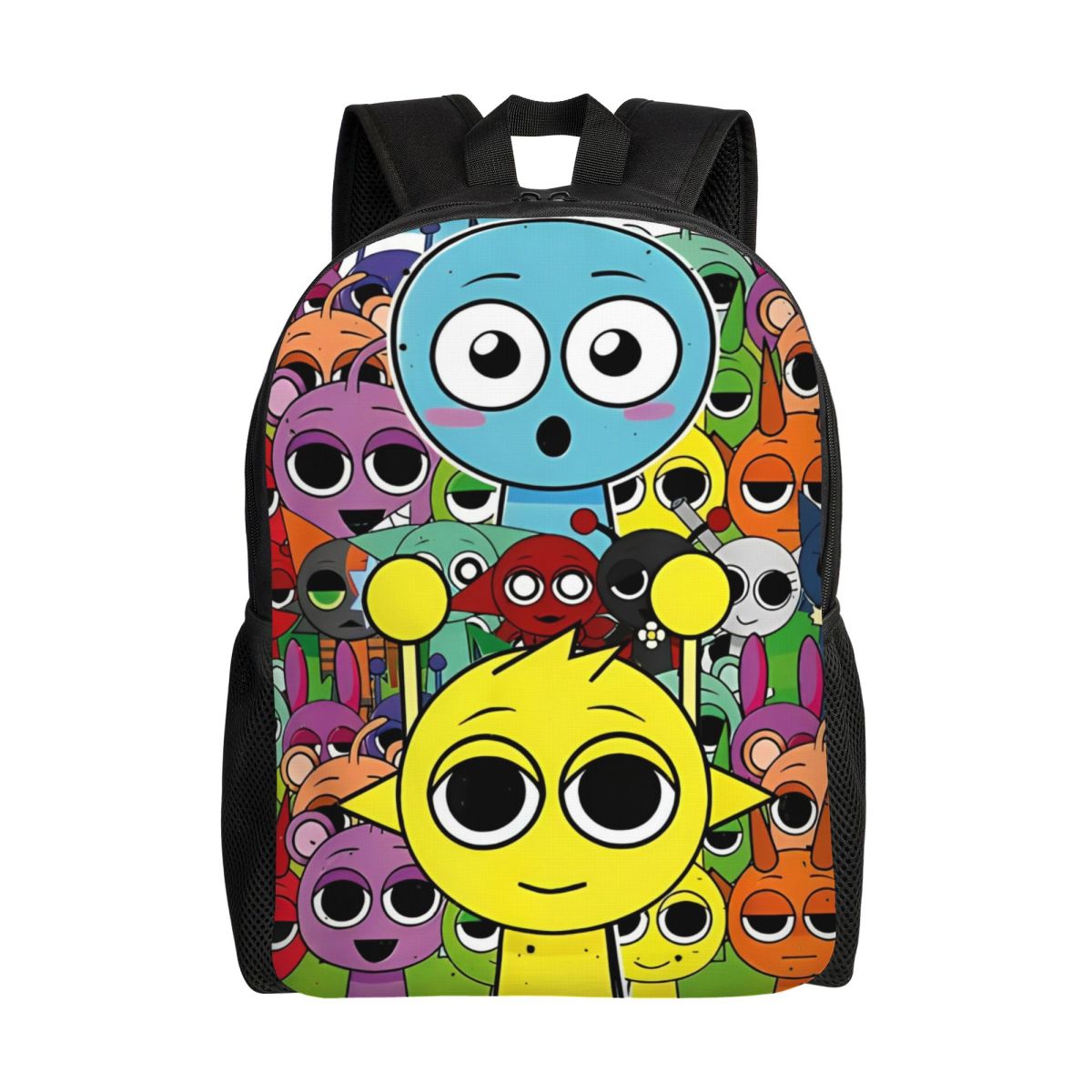 Mochila de dibujos animados Sprunki para juegos infantiles, mochilas escolares preescolares para niños y niñas: Naranja