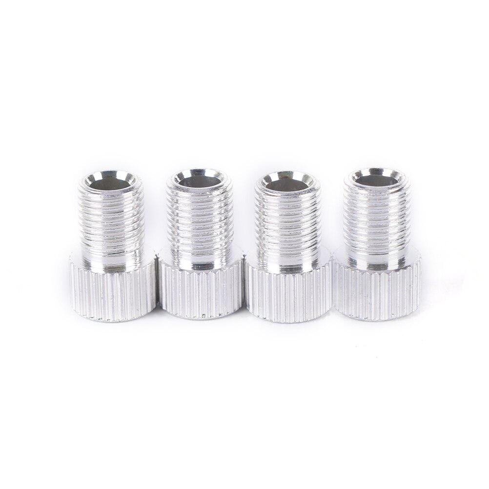 4 st cykel cykel däck ventil adapter slang pump verktyg omvandlare cykel cykel pump tillbehör 5 färger: Silver-