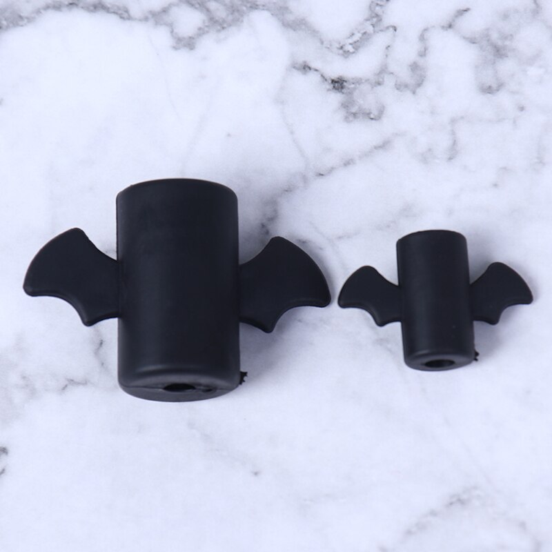 1Pair Lovely USB Charging Data Cable Earphone Line Cord Winder Protection Sleeve: Black