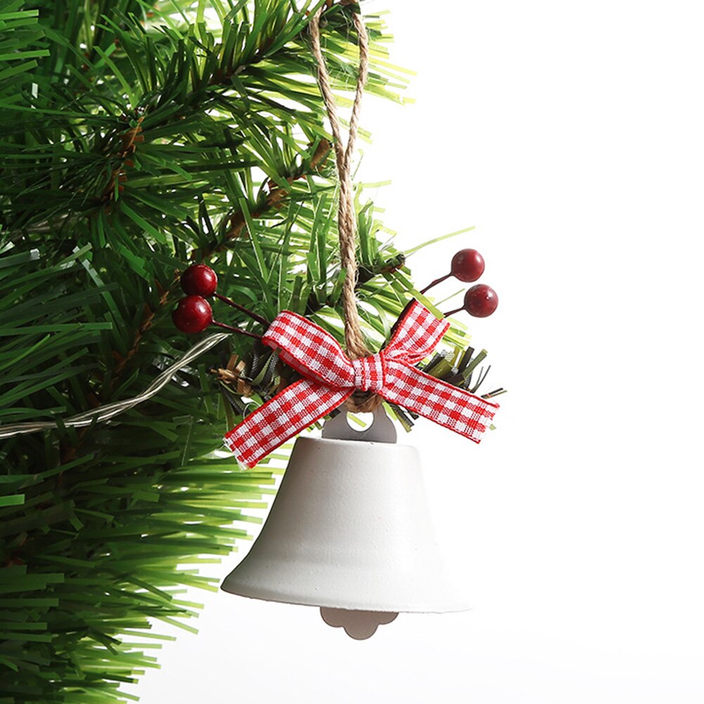 Christmas Bell Iron Xmas Tree Hanging Pendant Jingle Bell Painted Bells Red Green White Home Decoration Christmas Ornament: A4