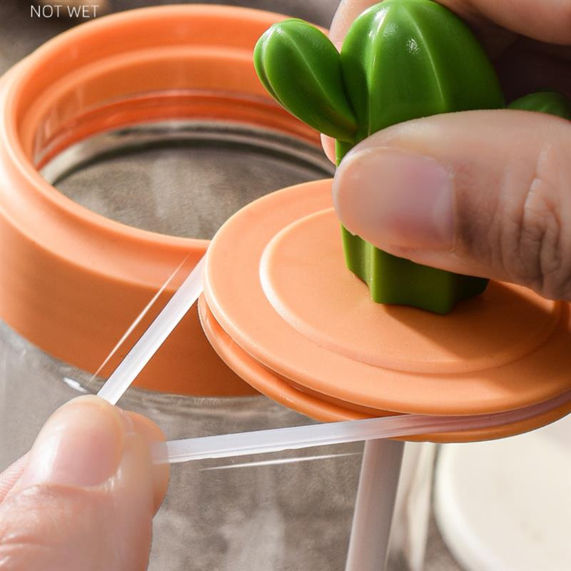 Ensemble de pots à épices en verre, couvercle de Cactus, ensemble de récipients à épices de décoration, boîte d'assaisonnement, sucre sel poudre, récipient de stockage d'épices