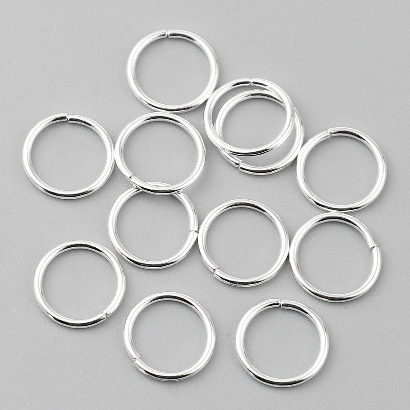 Anillos de salto abiertos de aleación de hierro multicolor de varios tamaños, anillos circulares para hacer joyas DIY, 3-12mm, , 200 unids/set: 16 mm / Negro