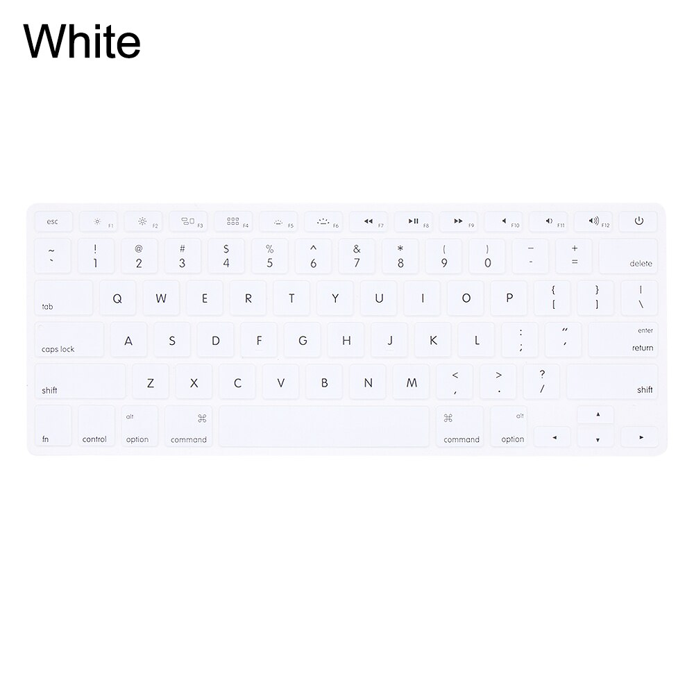 Silicone Soft Keyboard Cover For Apple Macbook Pro Air 13" 15" 17" or older) Candy Colors Computer Accessories: white