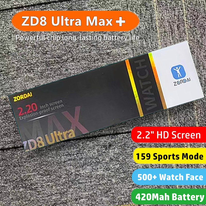 ZD8 Ultra MAX Plus Smart Watch Titanium Alloy Compass NFC ECG Bluetooth Call Series 8 Heart Rate Sports Smartwatch Andriod IOS