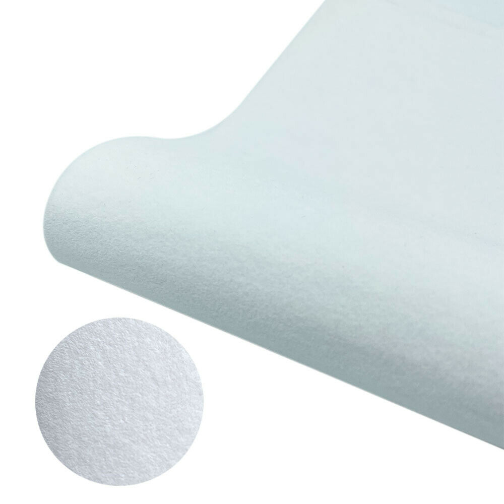 Revestimiento flocado de terciopelo autoadhesivo, hojas adhesivas de tela de fieltro para arte y manualidades, revestimiento para joyero, revestimiento de terciopelo suave para cajón: L / Blanco