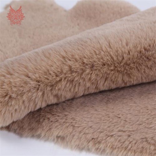 13 Kleuren Solid 2 Cm Faux Fur Stof Konijn Haar Pluche Imitatie Bont Stof Tissue Telas Tecidos Stoffen 160*50 Cm 1 Stuk SP4372: Camel per pic