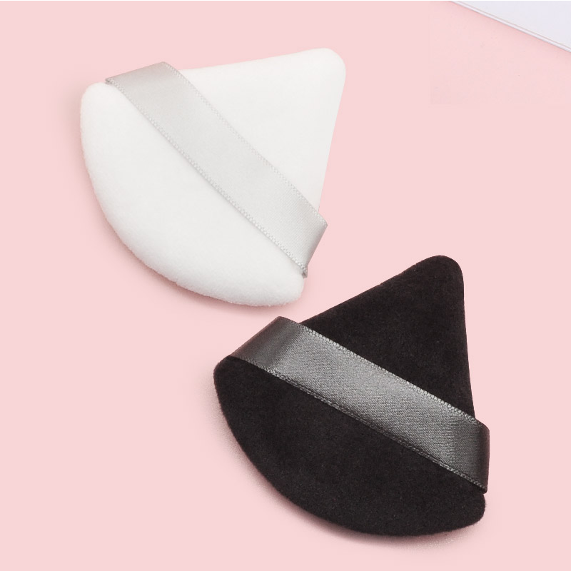 Mini esponja triangular para maquillaje facial, 5/10 Uds., cosméticos, esponja para polvos faciales de algodón suave, herramientas para maquillaje de terciopelo lavables