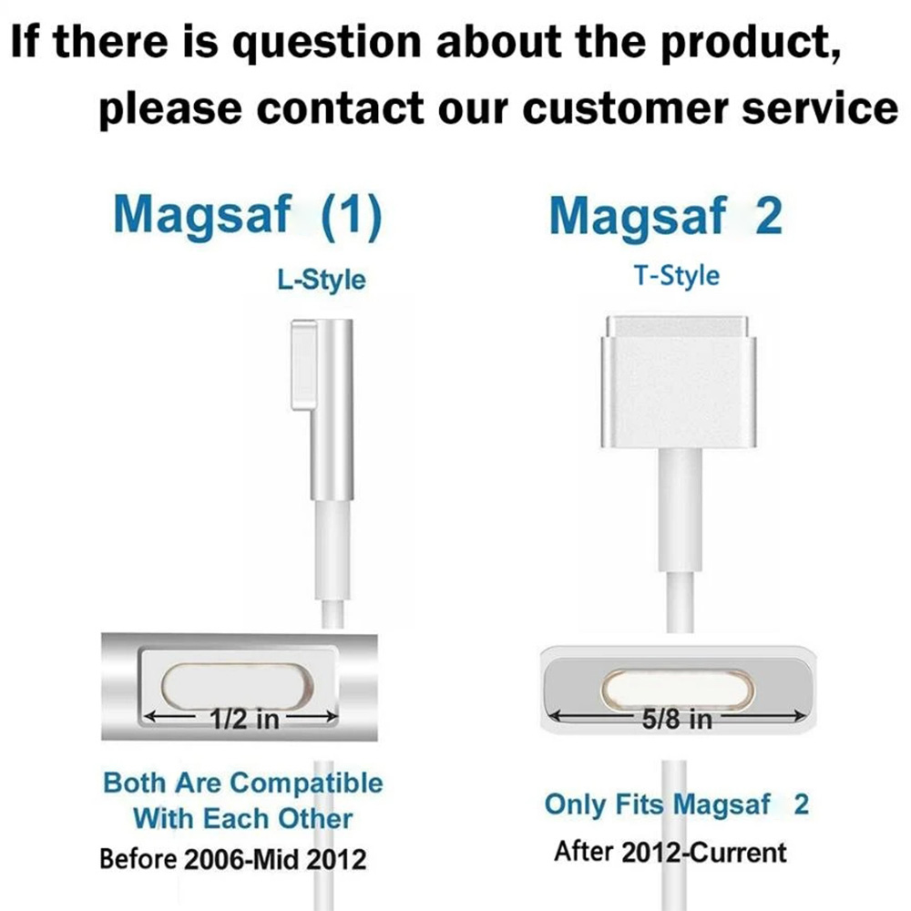 45W 60W 85W Netzteil kompatibel mit MacBook Ladegerät für MacBook Air/Pro Magsafe 1/2 magnetisches Netzteil Ladegerät A1286