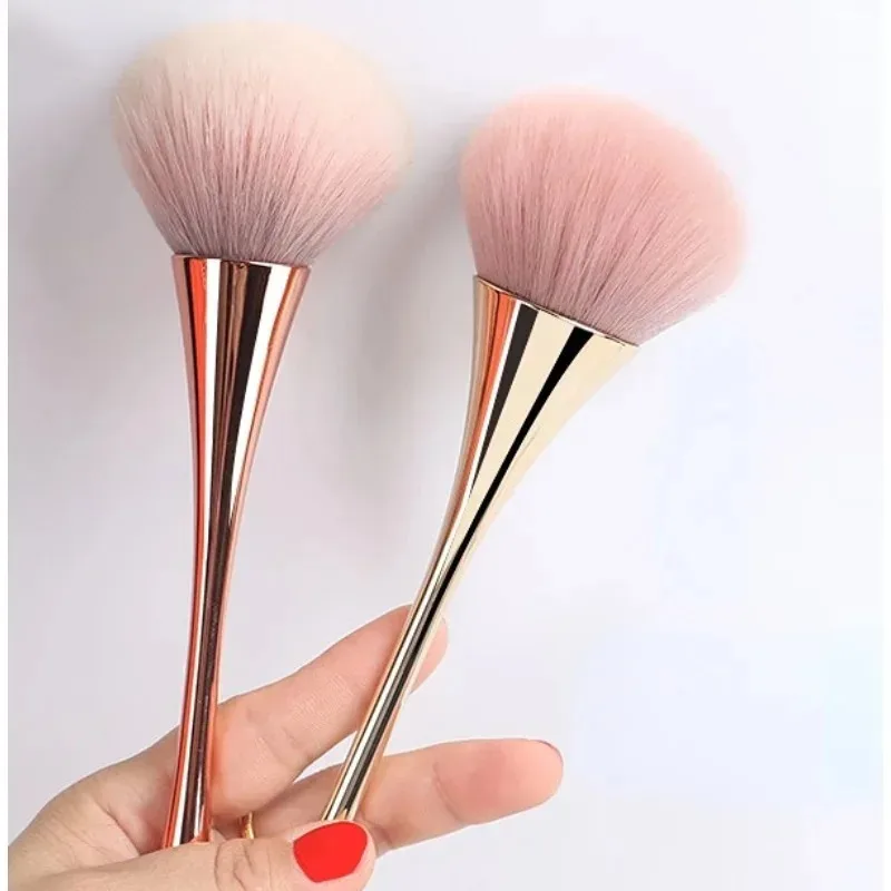 Kosmetikbørste løs pudderbørste overdimensioneret highlighterbørste blush-børste blødt hår makeup fikserende pudderkvast skønhedsværktøjer