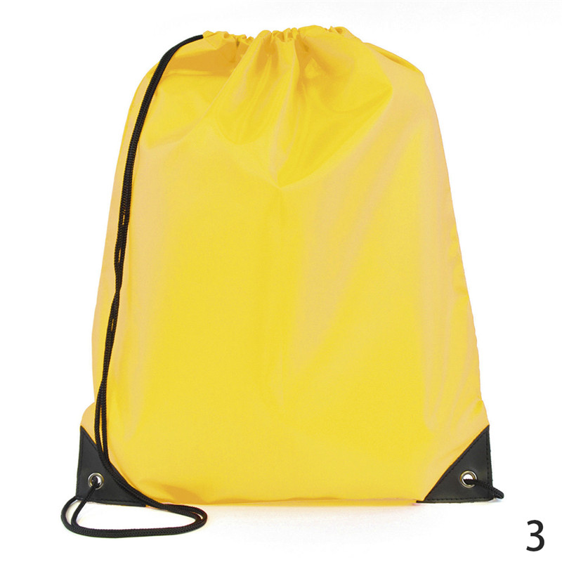 freundlicher Tragbare Wasserdichte Sport Tasche Verdicken Kordelzug Gürtel Reiten Rucksäcke Fitnessstudio Kordel Schuhe Taschen tanzen Ballett PE Rucksack: Gelb