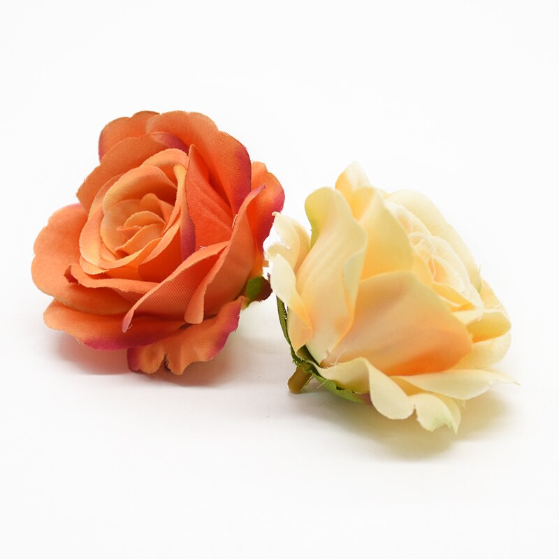 10 stycken konstgjorda blommor siden rosor heminredning tillbehör bröllop scrapbook godis box arrangemang diy brosch jul