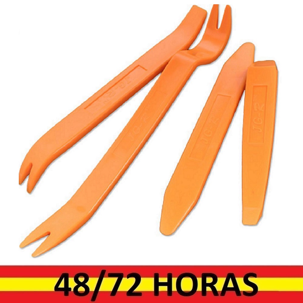 BARAC Kit de 4 herramientas para desmontar el salpicadero radio coche panel frontal, Juego de 4 piezas unidades montaje automovil, Panel de embellecedor automático, Palancas para Audio estereo vehiculo
