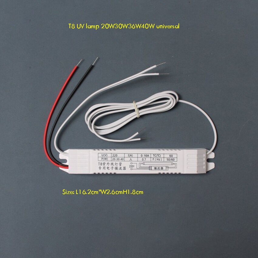 220V 50-60Hz T8 Electronic Fluorescent Ballast for Ultraviolet Lamp Tube 20W 30W 36W 40W Magnetic Conductor Electronic Ballast: A