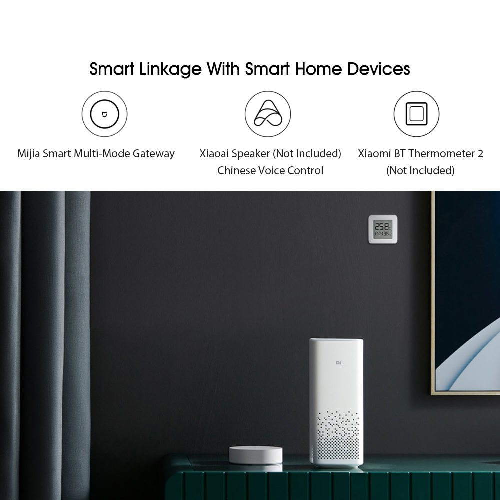 Xiaomi Mijia Smart Gateway ZNDMWG03LM 2.4GHz Wifi Zigbee3.0 BT 5.0 Mesh Hub Voice APP Control Smart Linkage Apple Homekit