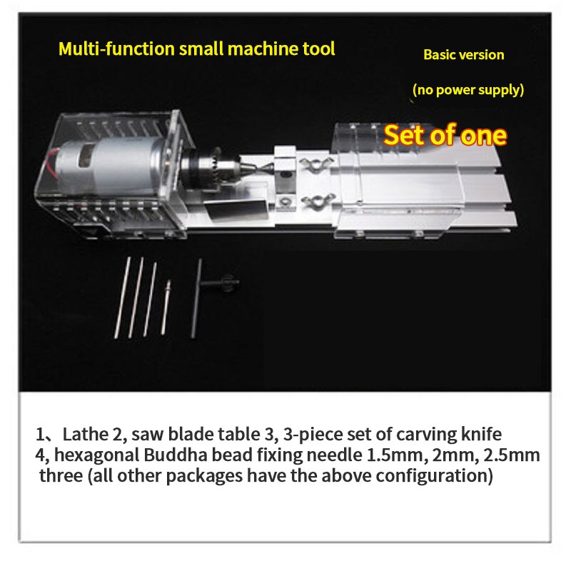 Mini Kralen Machine Mini Kraal Auto Kralen Machine Thuis Kralen Draaibank Diy Houten Kralen Houtbewerking Gereedschap: Package 1