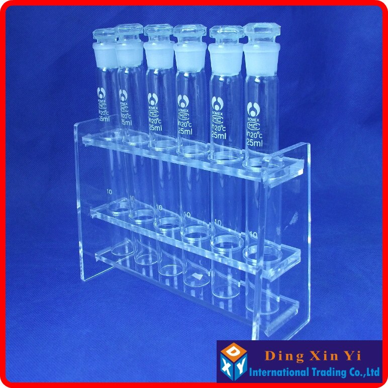 Lab 25mlx6 Organic glass colorimetric tube rack,Colorimetric Organic Glass Nessler Tube Rack