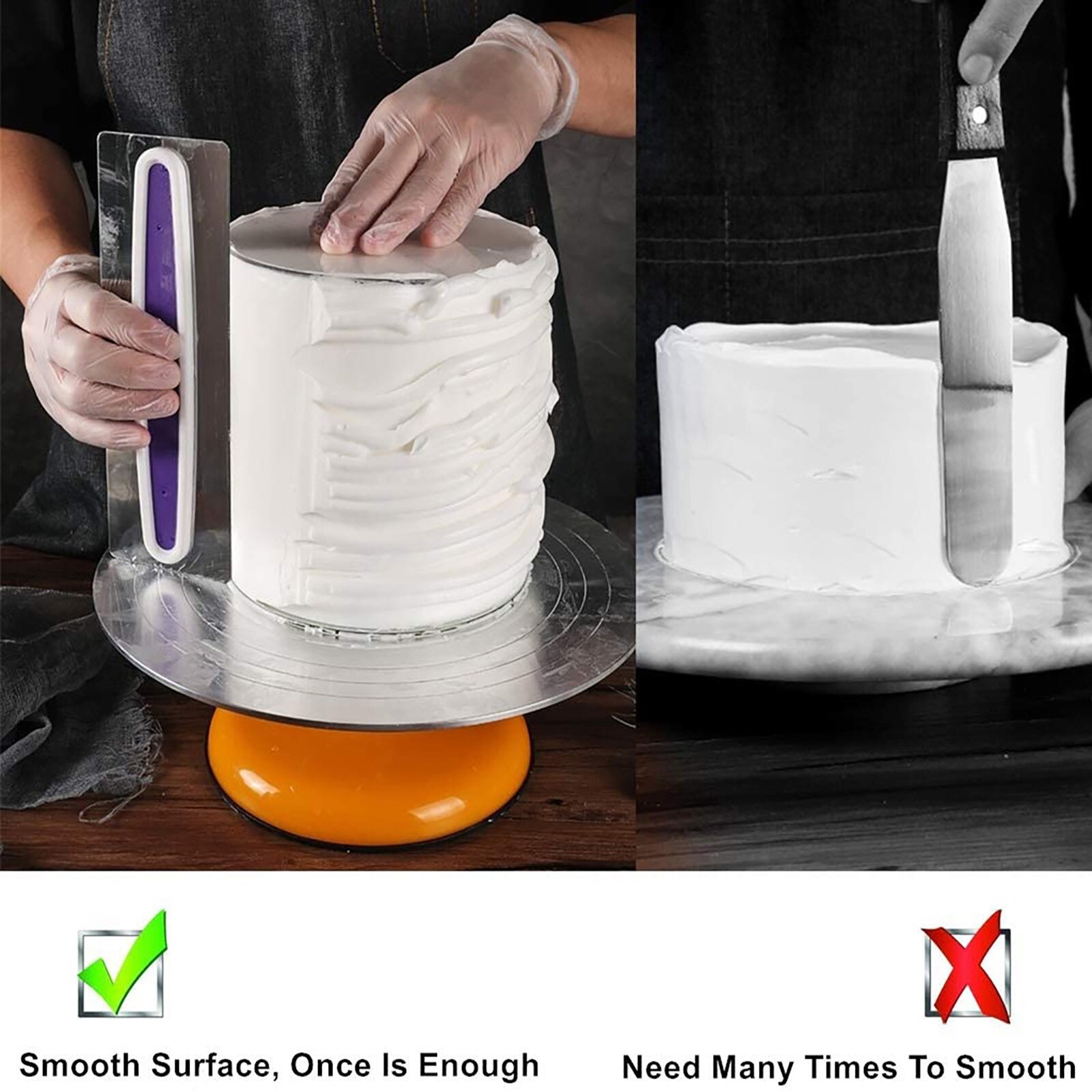 Kuchen Schaber Glatter Kuchen Icing Glatter Schabe... – Vicedeal