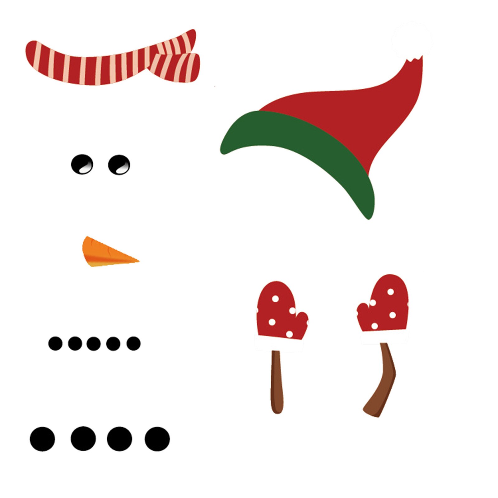 Cute Waterproof Snowman Pattern Christmas Decor Refrigerator Magnet Sticker: 2