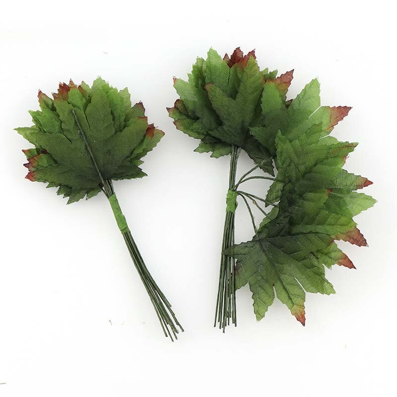 Ongeveer 10-13 Stks/Bos Kunstbloemen Simulatie Rose Plastic Groen/Geel Blad Nep Zijde Bloemen Voor bruiloft Decoratie: 2