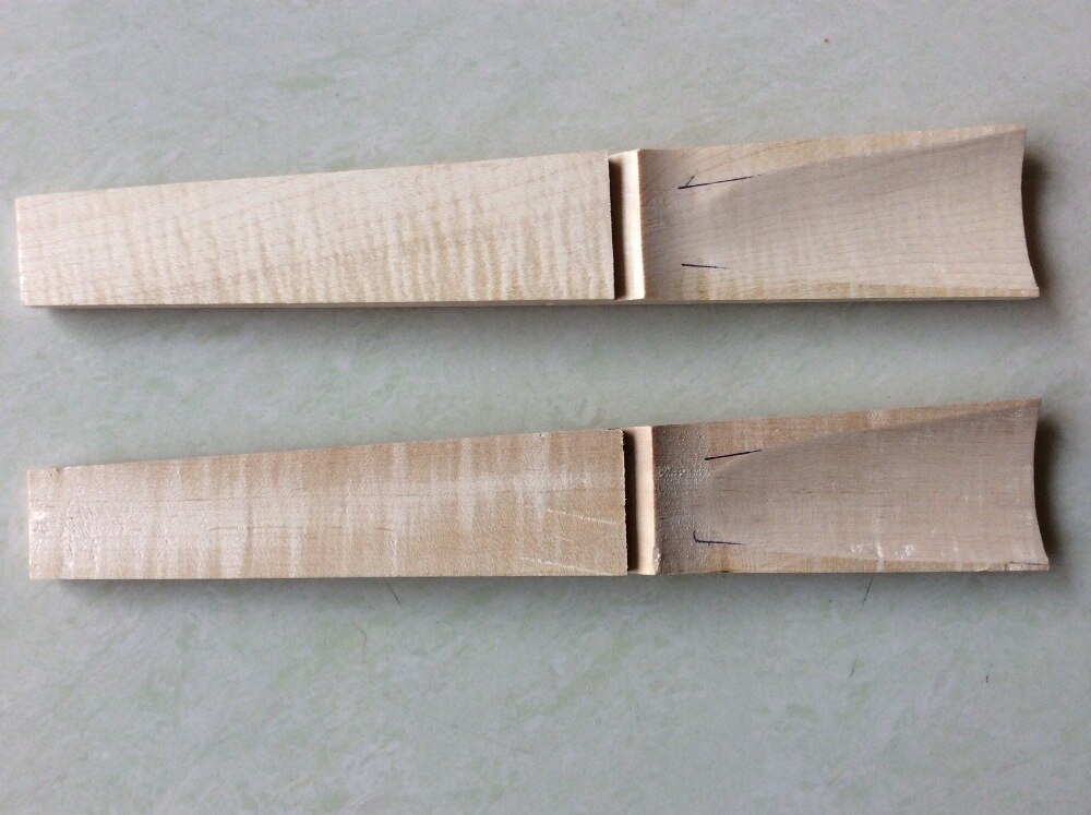 2 pieces of 4/4 violin fingerboards baroque style maple wood fingerboard