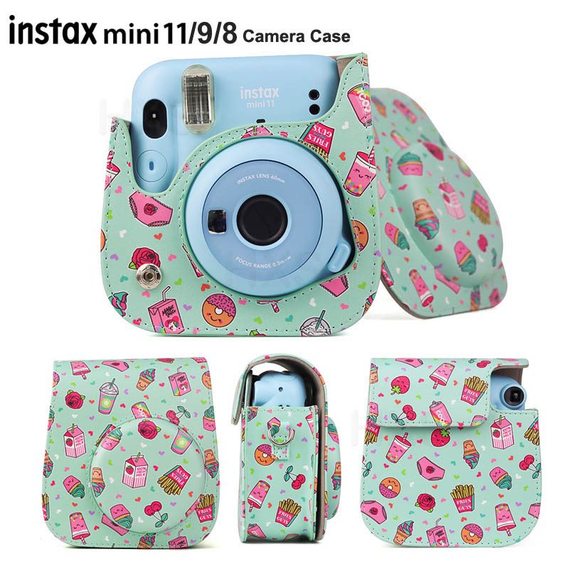 Camera Case Compatibel Met Fujifilm Instax Mini 11/9/8 Instant Film Camera, pu Lederen Tas Cover Met Verstelbare Schouderband: BB