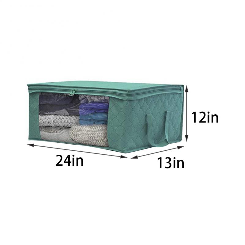 Folding Fabric Storage Box Dirty Clothes Collecting Case With Zipper For Toy Quilt Storage Box Clear Moisture Proof Organizer