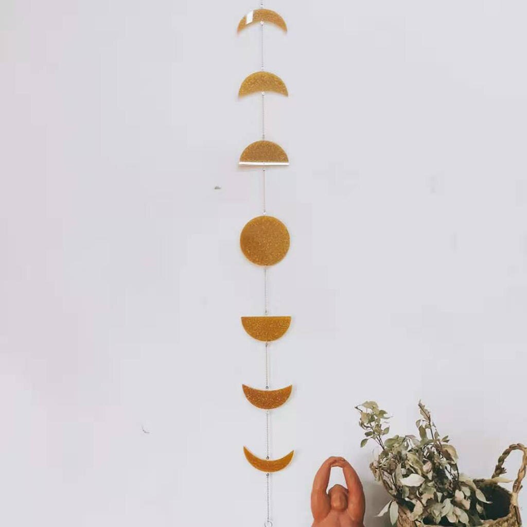 Prisme de changement périodique de lune, verre arc-en-ciel, fenêtre suspendue, bohème, Cycle de lune, décoration,