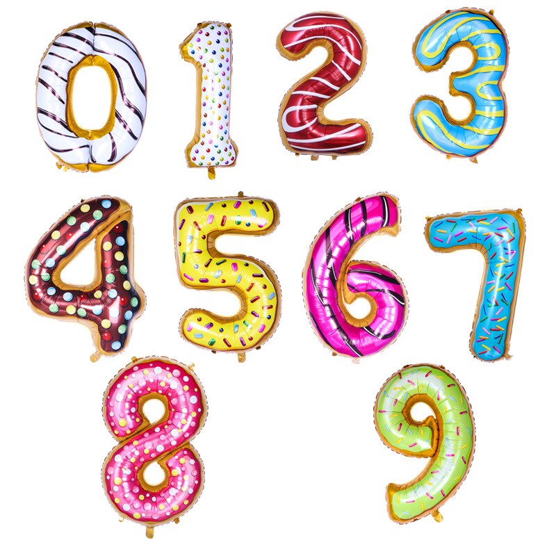 36 tuuman munkki iso folio syntymäpäivä ilmapallot helium numero ilmapallot hyvää syntymäpäivää juhlakoristeet lasten lelu vauva suihkupallot