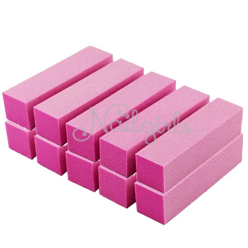 10 Stks roze Nail Art Buffer File Block Pedicure Manicure Buffing Schuren Poolse