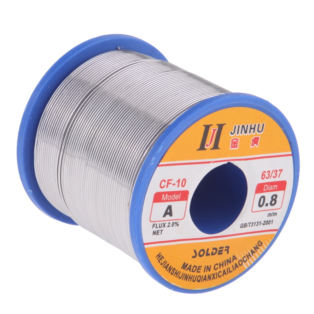 Hilo de soldadura de estaño y plomo 500g, núcleo de colofonia 2%, herramienta de soldadura de hierro fundente, diámetro de 0,8mm para soldadura eléctrica y electrónica, rollo de alambre