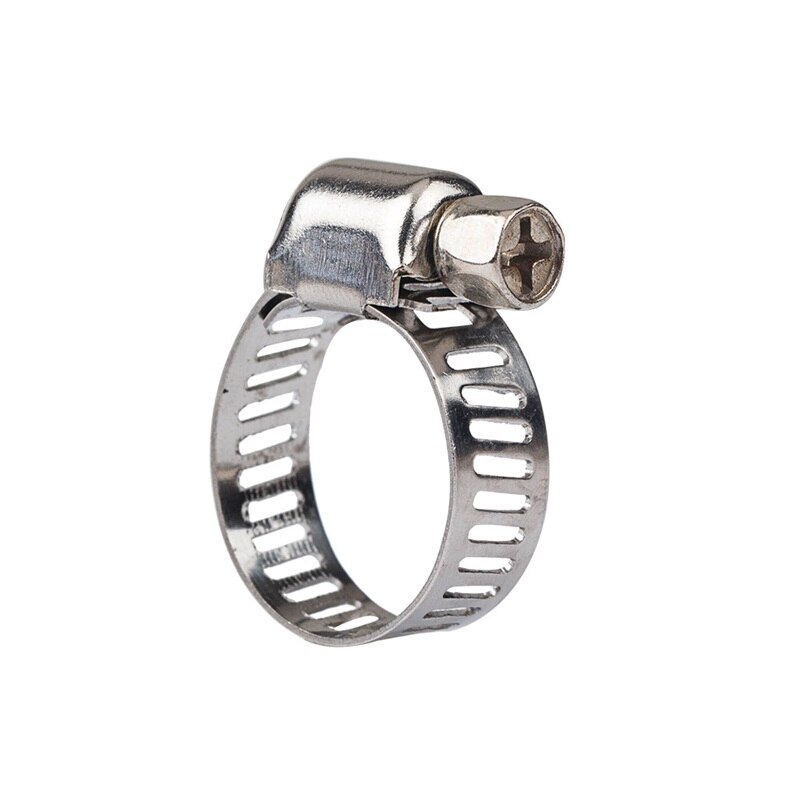 10pcs Stainless Steel Drive Hose Clamp Tri Clamp Adjustable Fuel Line Pipe Worm Gear Clip Clamp Tube Fasterner Clip