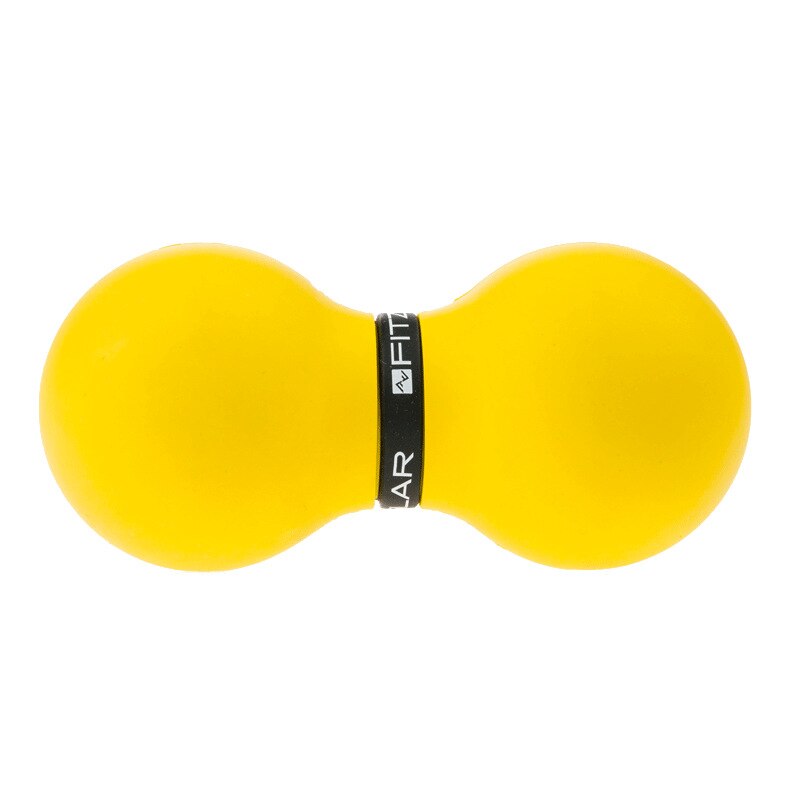 Bola de masaje Plantar bolas tipo cacahuete equipo de Fitness Bola de masaje de hogar relajante músculo mano Meridiana por película bola cuello y S: Yellow Rubber Conjoined Ball