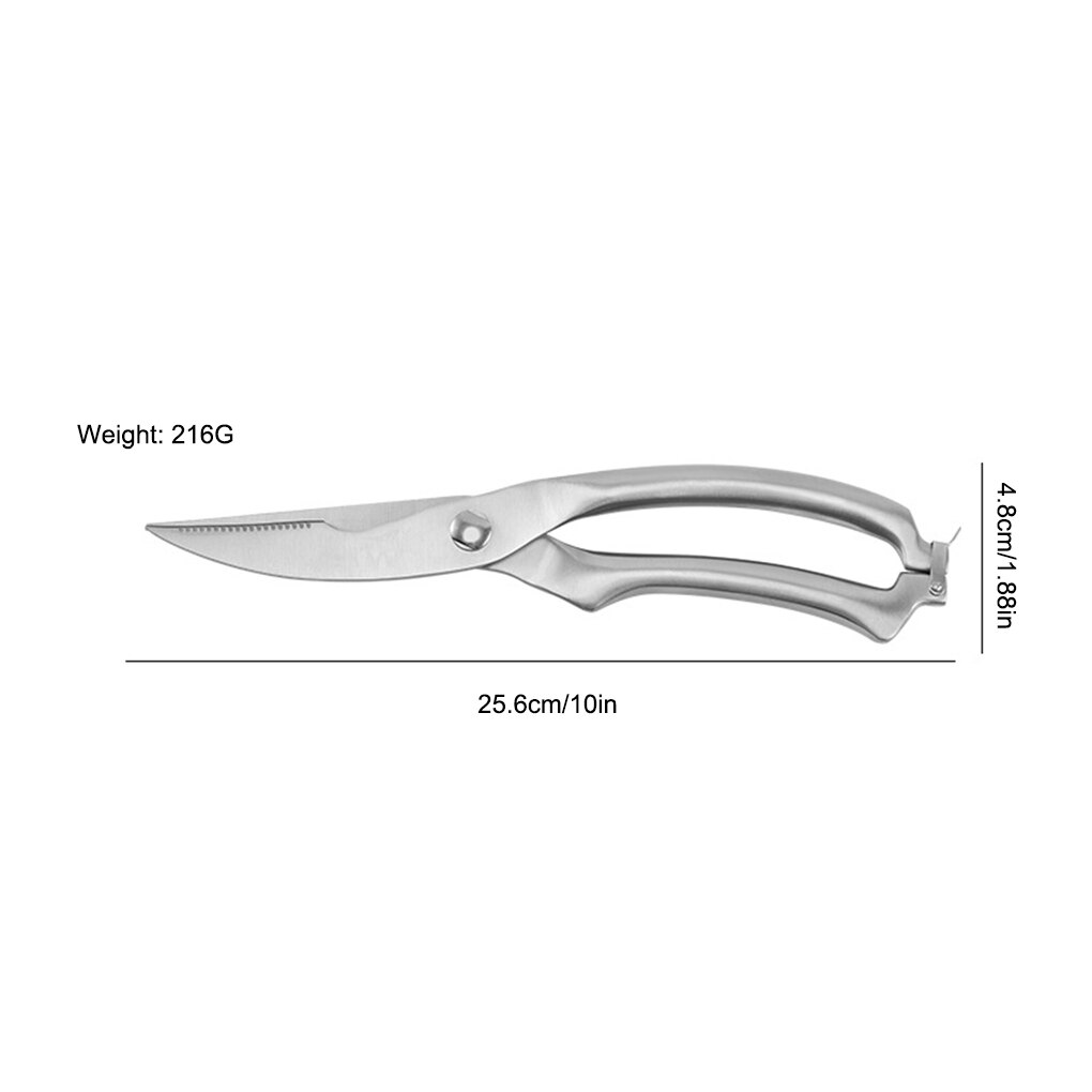 Kitchen Scissors Stainless Steel Chicken Shears Meat Poultry Cook Curved Spring Loaded Cooking Scissor Steel Handle