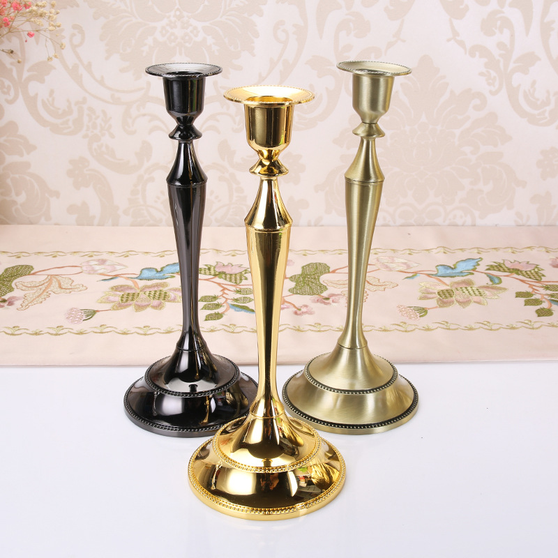Candelabro de Metal Retro Para cena, Hotel, decoración del hogar, romántico, Retro