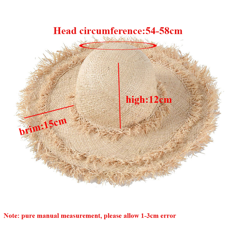 Zomer Dames Brede Rand Bramen Raffia Stro Hoeden Floppy Zonnehoed Voor Vrouwen Grote Rand Panama Lady Beach Hoeden Cap chapeau Femme