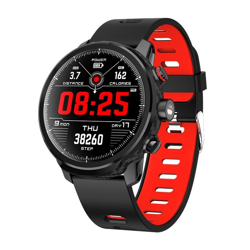 L5 Smart Hartslag Slaap Monitoring Draadloze Sport Horloge Armband Waterdicht Smart Armband Stappenteller Armband: Rood