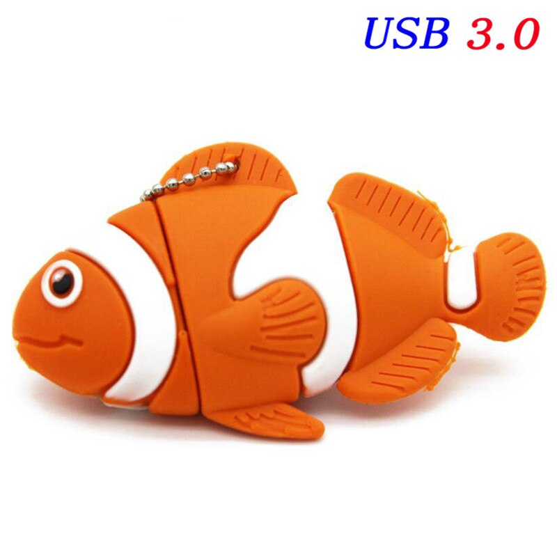 Pen drive USB JASTER 3,0 con dibujos de animales, pendrive de memoria Usb, 4GB, 8GB, 16GB, 32GB, 64GB: 16 GB / Orange