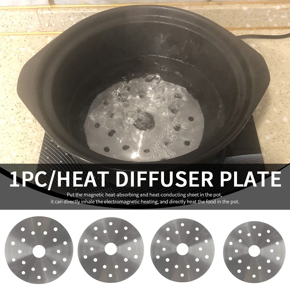 Induction Cooker Adapter Stewpot Round Stainless Steel Home Casserole Pot Saucepan With Holes Accessories Heat Diffuser Plate