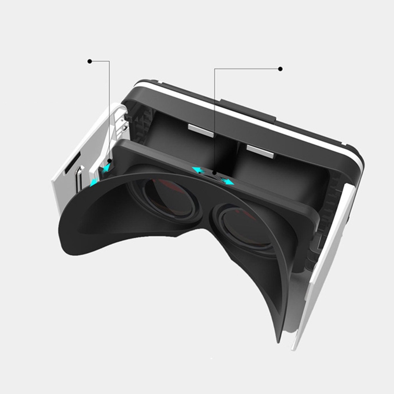 Klapp VR Gläser, Tragbare 3D Virtuelle Realität Gläser, Digitale Smartphone VR Helm